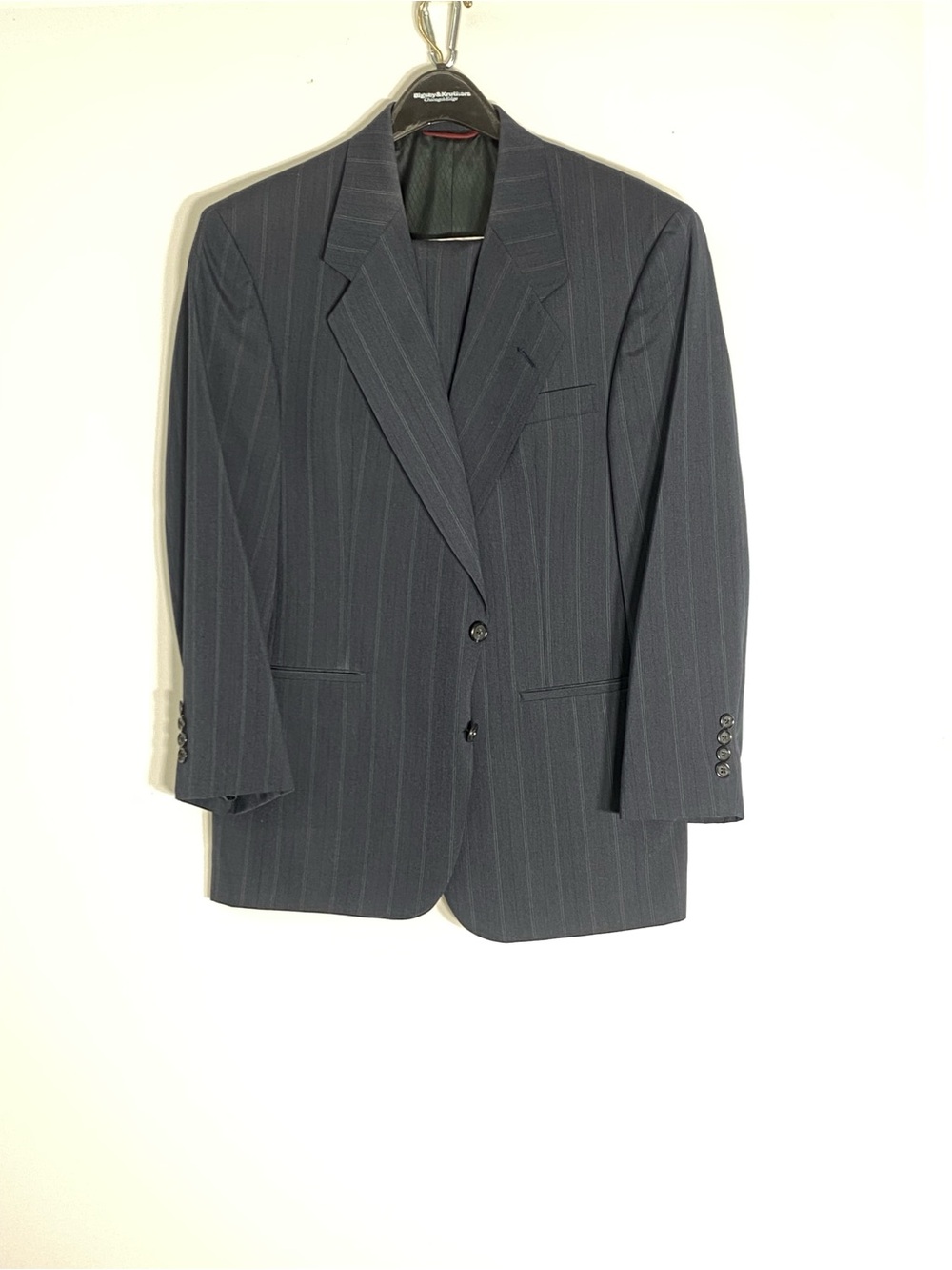 Hart Schaffner Marx Navy Pinstripe Two-Button Blazer